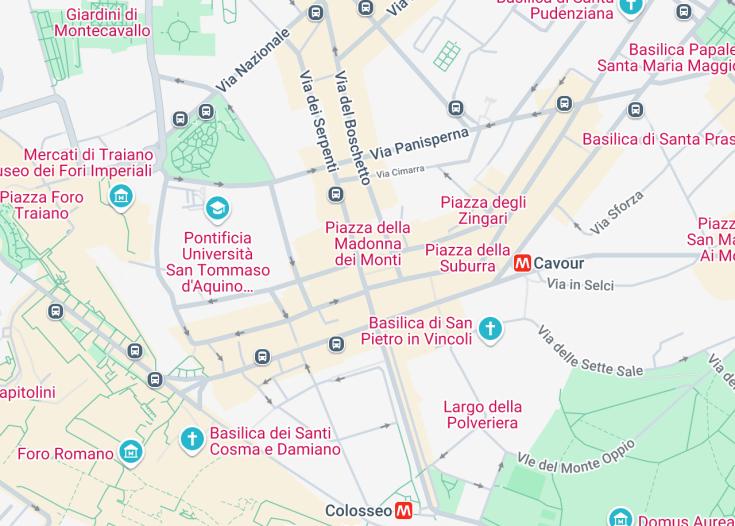 Map of Rione Monti, Rome