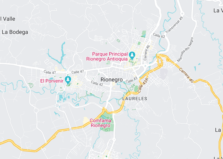 Map of Rionegro, Colombia