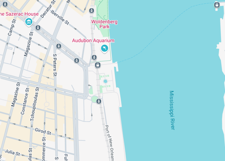 Map of Riverwalk, New Orleans