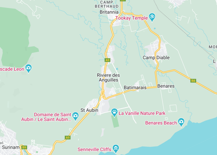 Map of Rivière des Anguilles, Mauritius