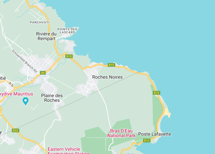 Map of Roches Noire, Mauritius