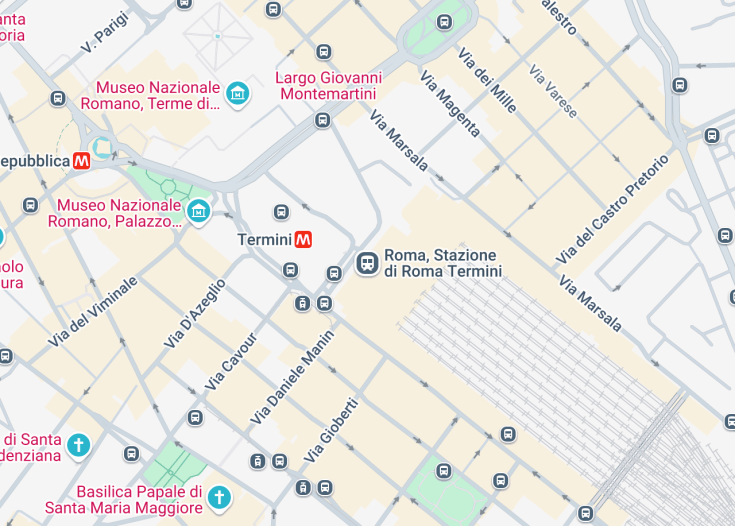 Map of Roma Termini, Rome