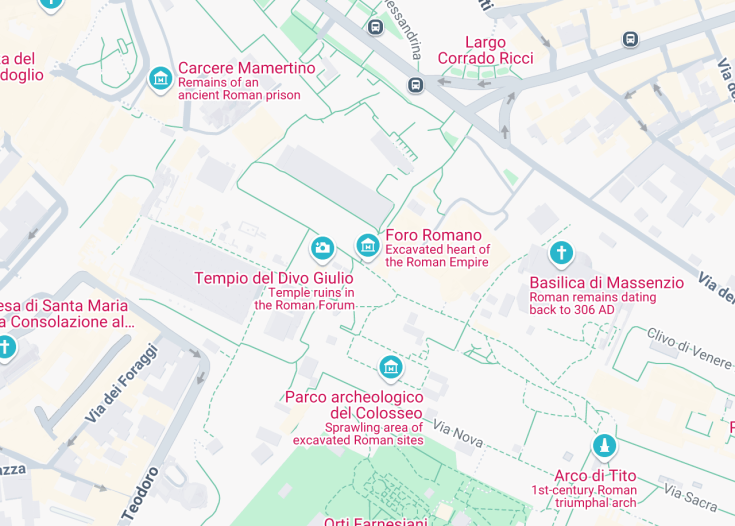 Map of Roman Forum, Rome