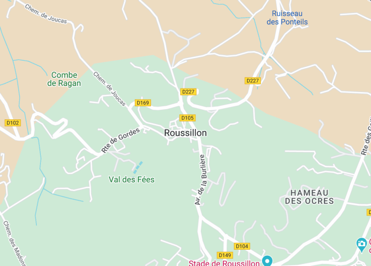 Map of Roussillon, France