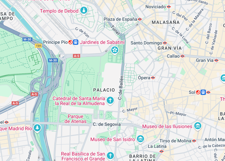 Map of Royal Palace of Madrid, Madrid