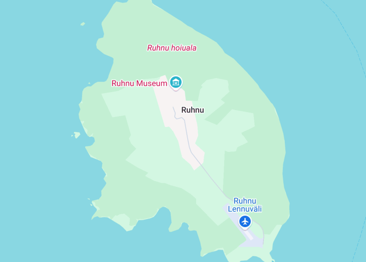 Map of Ruhnu, Estonia