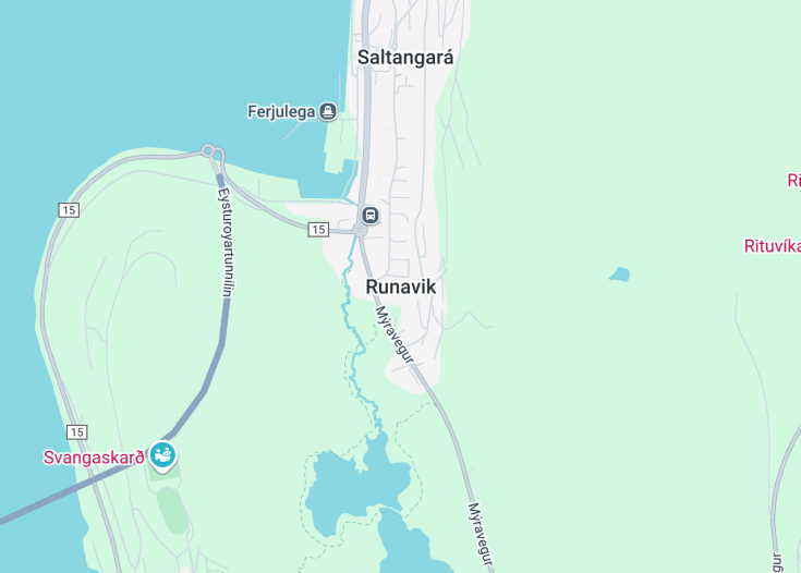 Map of Runavík, Faroe Islands (Denmark)