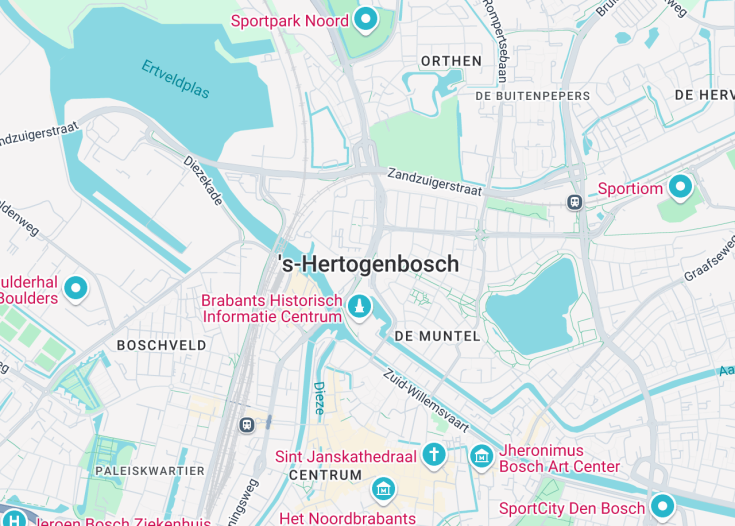 Map of s-Hertogenbosch, Netherlands