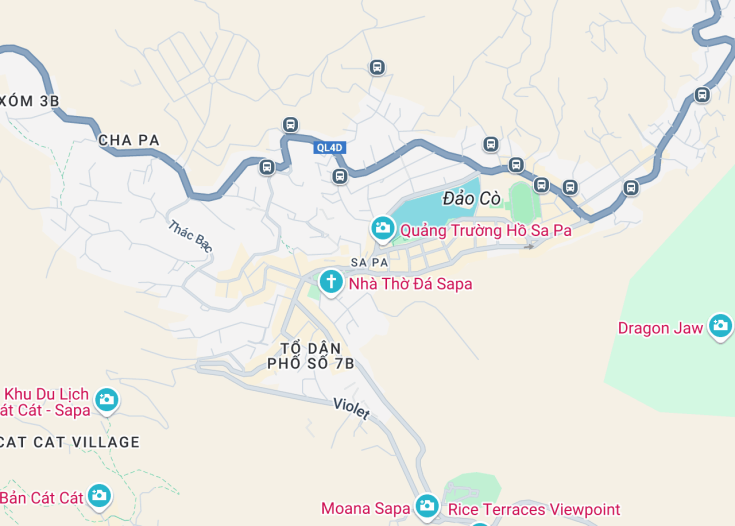 Map of Sa Pa, Vietnam