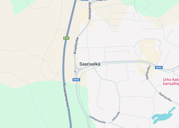 Map of Saariselkä, Finland