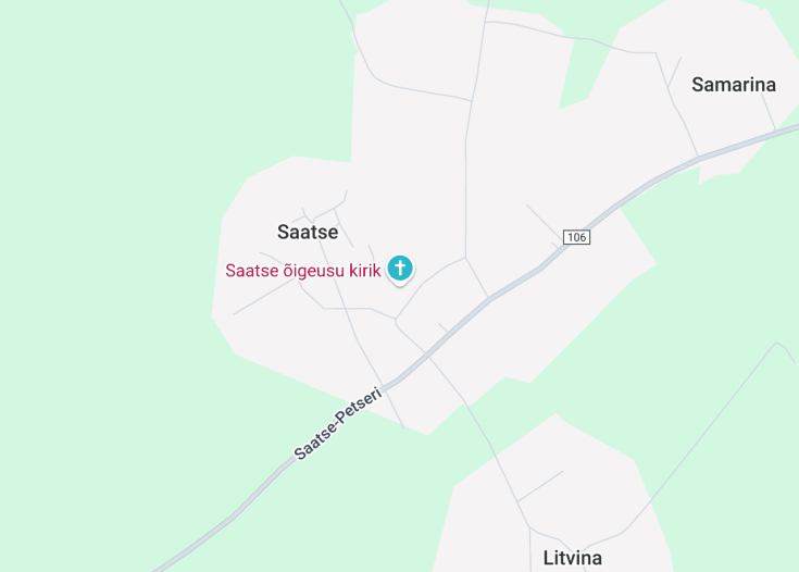 Map of Saatse Orthodox Church, Saatse