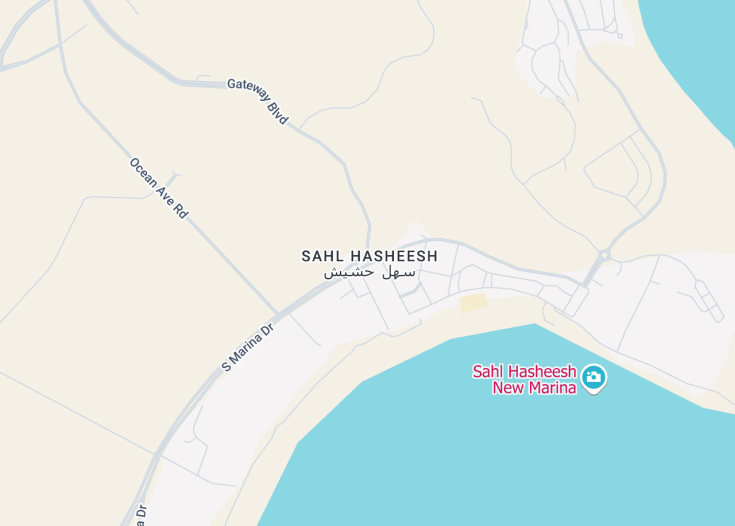 Map of Sahl Hasheesh, Egypt