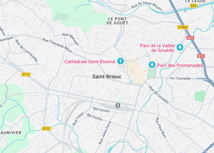 Map of Saint-Brieuc, France