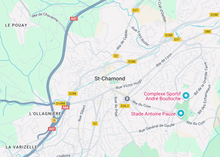 Map of Saint-Chamond, France