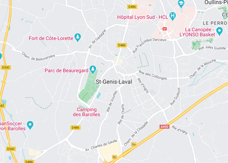 Map of Saint-Genis-Laval, France