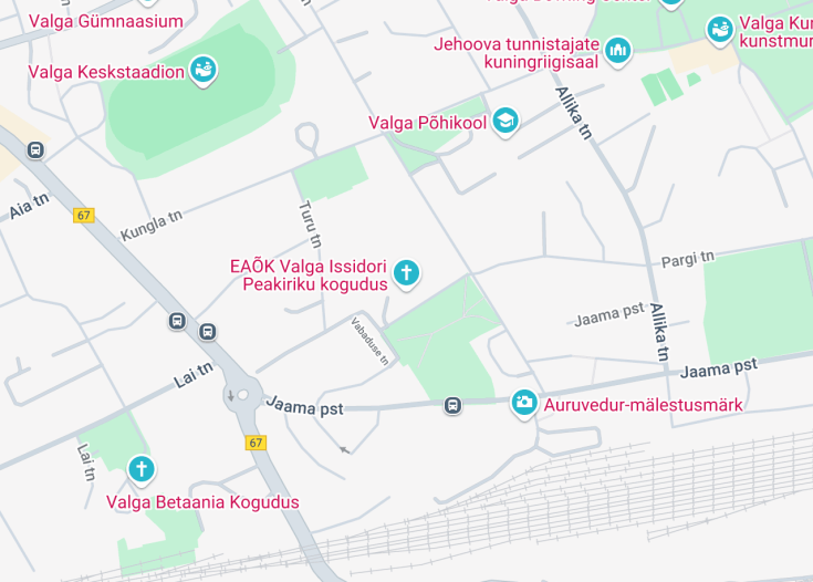 Map of Saint Isidore’s Main Church in Valga, Valga