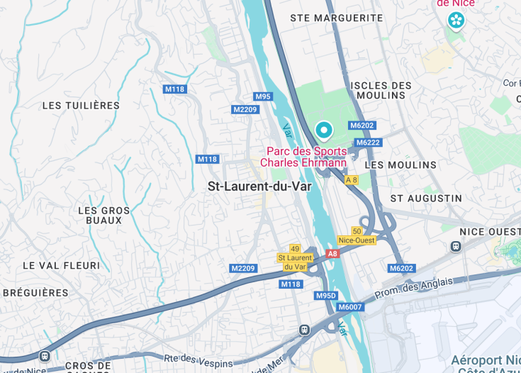 Map of Saint-Laurent-du-Var, France