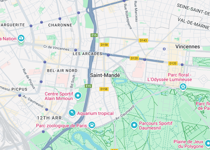 Map of Saint-Mandé, France