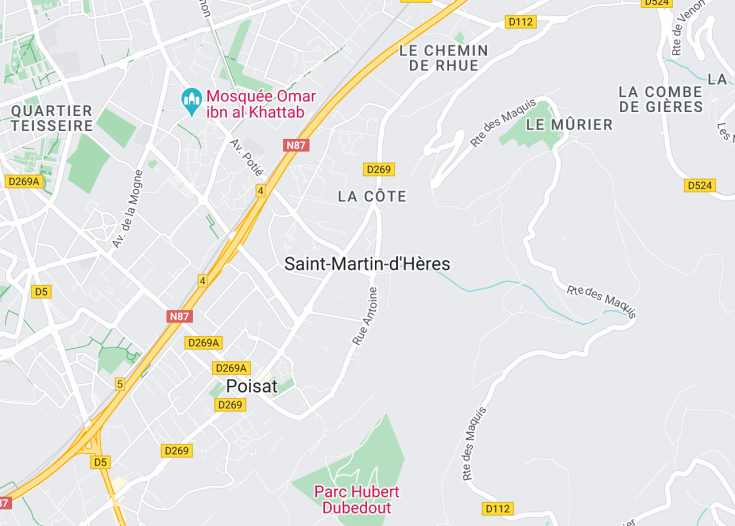 Map of Saint-Martin-d’Hères, France