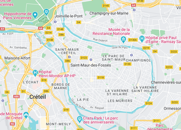 Map of Saint-Maur-des-Fossés, France