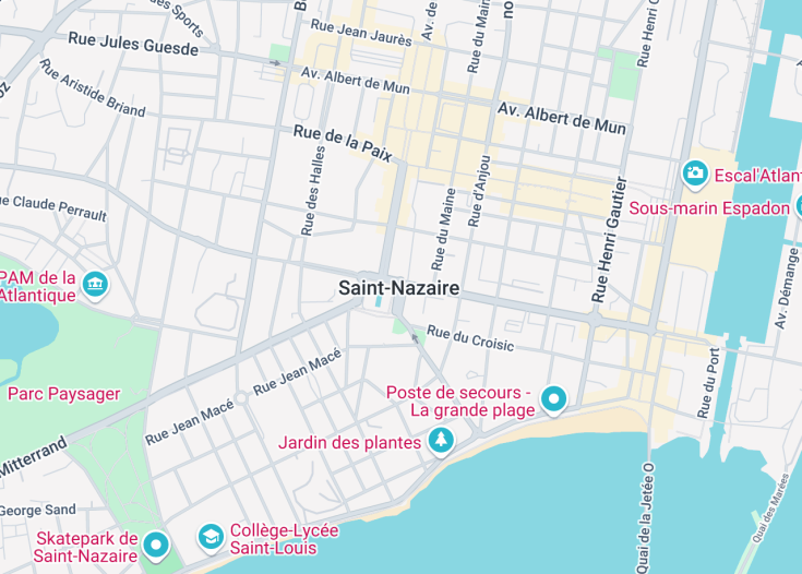 Map of Saint-Nazaire, France