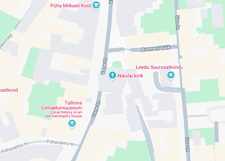 Map of Saint Nicholas’ Orthodox Church, Tallinn