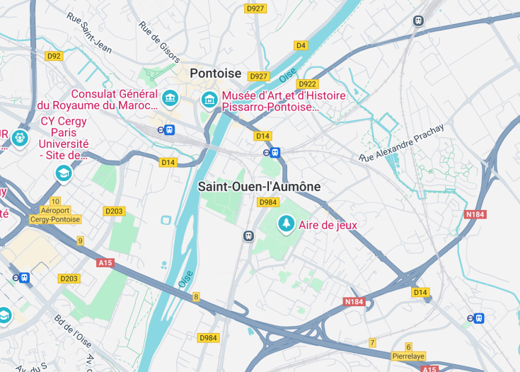 Map of Saint-Ouen-l’Aumône, France