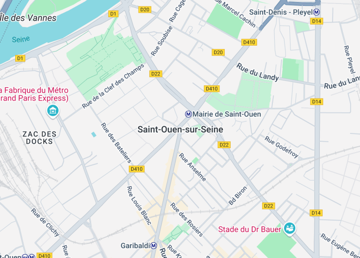 Map of Saint-Ouen-sur-Seine, France