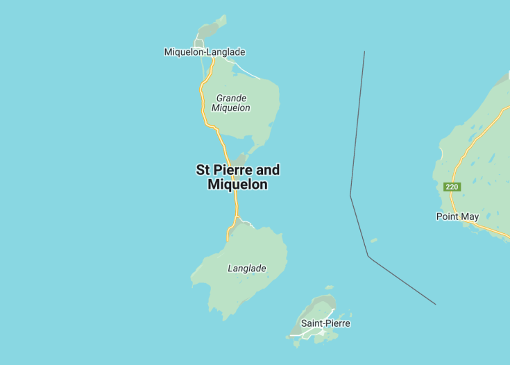 Map of Saint Pierre and Miquelon (France), 