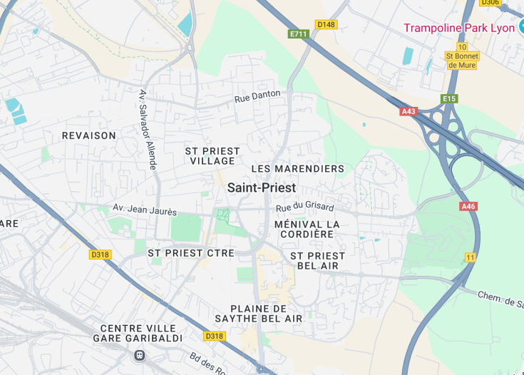 Map of Saint-Priest, France