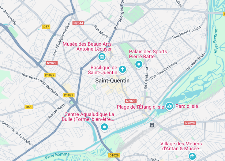 Map of Saint-Quentin, France