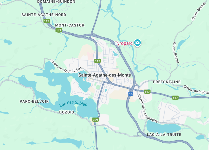 Map of Sainte-Agathe-des-Monts, Canada