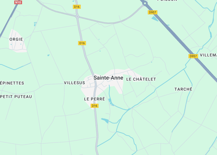 Map of Sainte-Anne, France