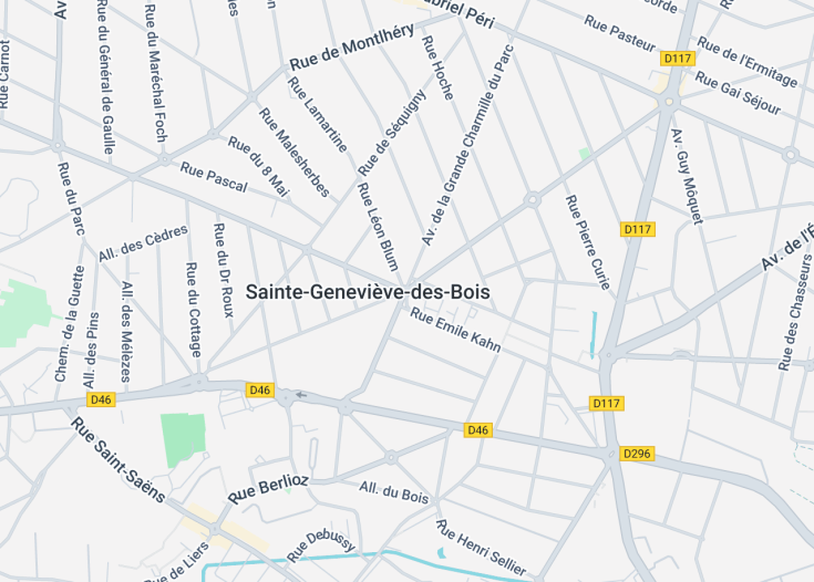 Map of Sainte-Geneviève-des-Bois, France