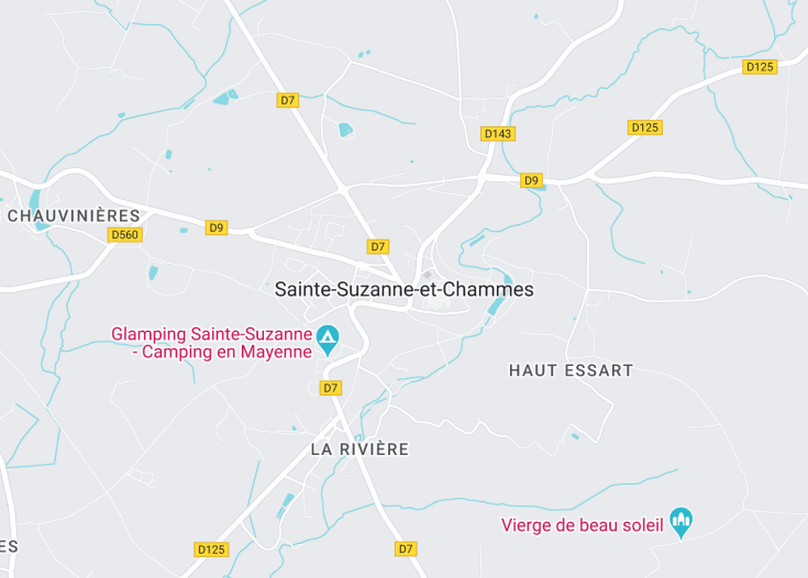 Map of Sainte-Suzanne, France