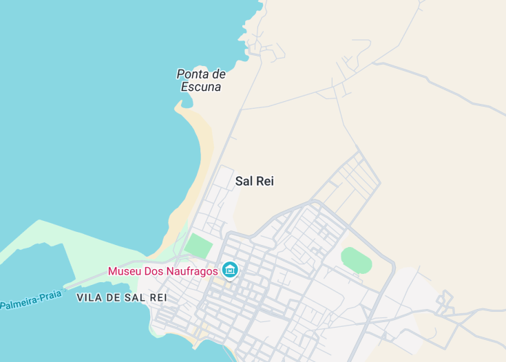 Map of Sal Rei, Cabo Verde