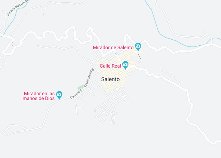 Map of Salento, Colombia