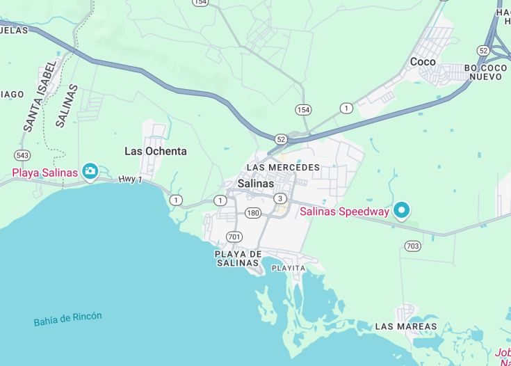 Map of Salinas, Puerto Rico (USA)