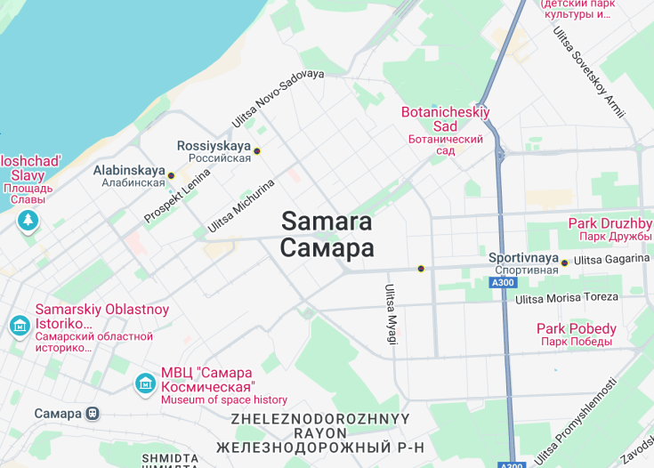 Map of Samara, Russia