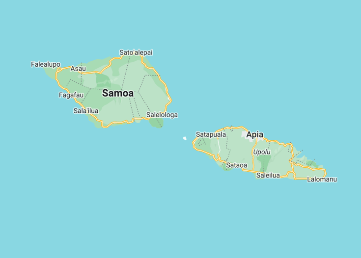 Map of Samoa, 