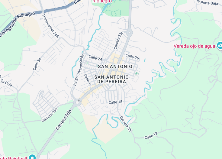 Map of San Antonio de Pereira, Colombia