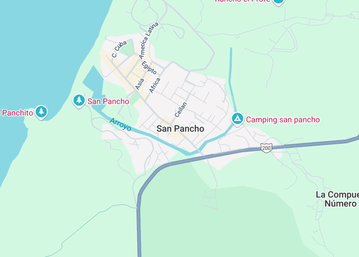 Map of San Francisco, Mexico