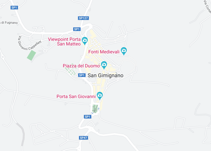 Map of San Gimignano, Italy