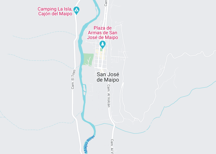 Map of San José de Maipo, Chile