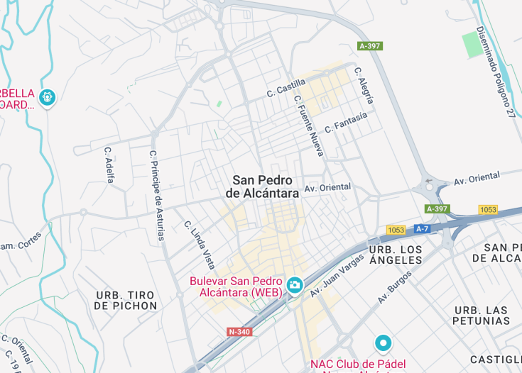 Map of San Pedro de Alcántara, Spain