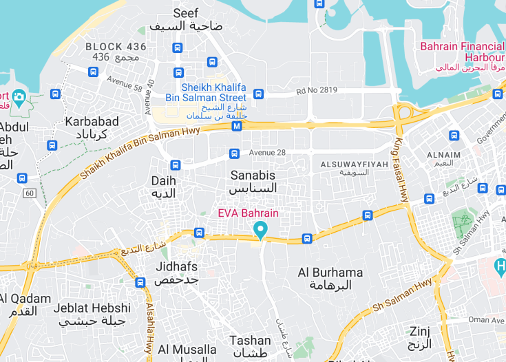 Map of Sanabis, Bahrain