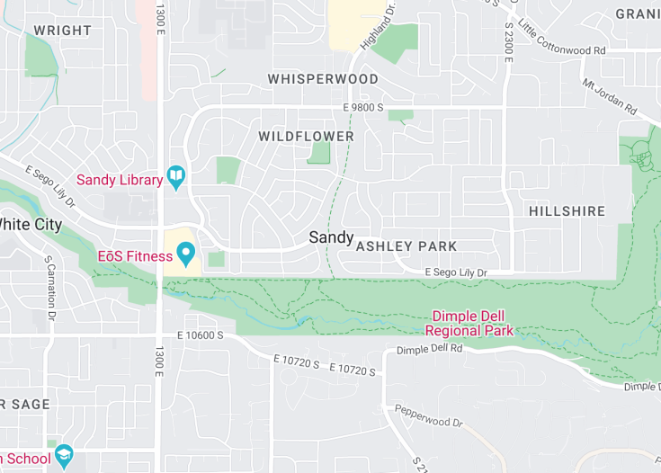 Map of Sandy, Utah (USA)