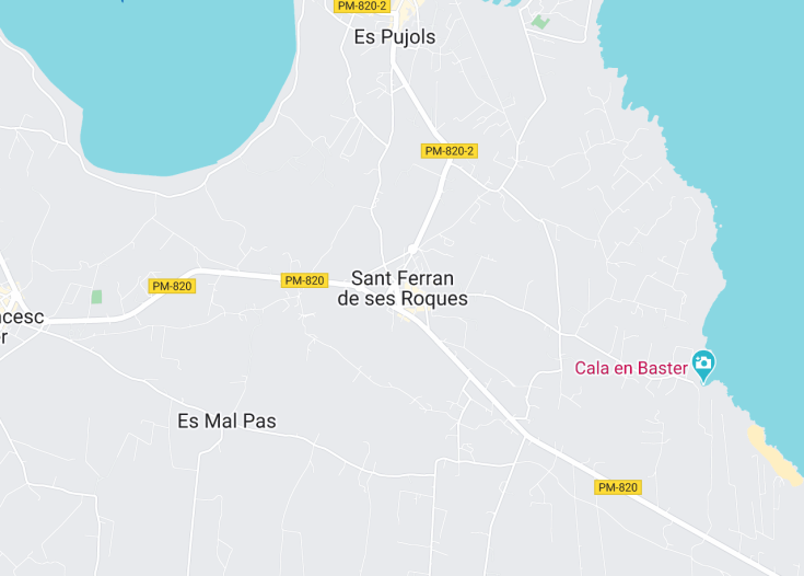 Map of Sant Ferran de ses Roques, Formentera (Balearic Islands, Spain)