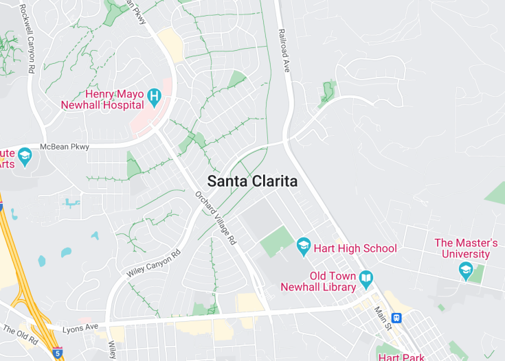 Map of Santa Clarita, California (USA)