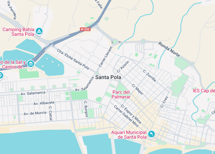 Map of Santa Pola, Spain